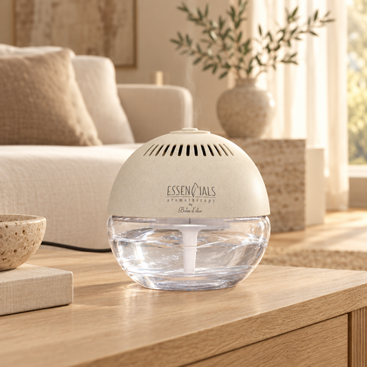 Difusor Essencials num ambiente elegante e acolhedor