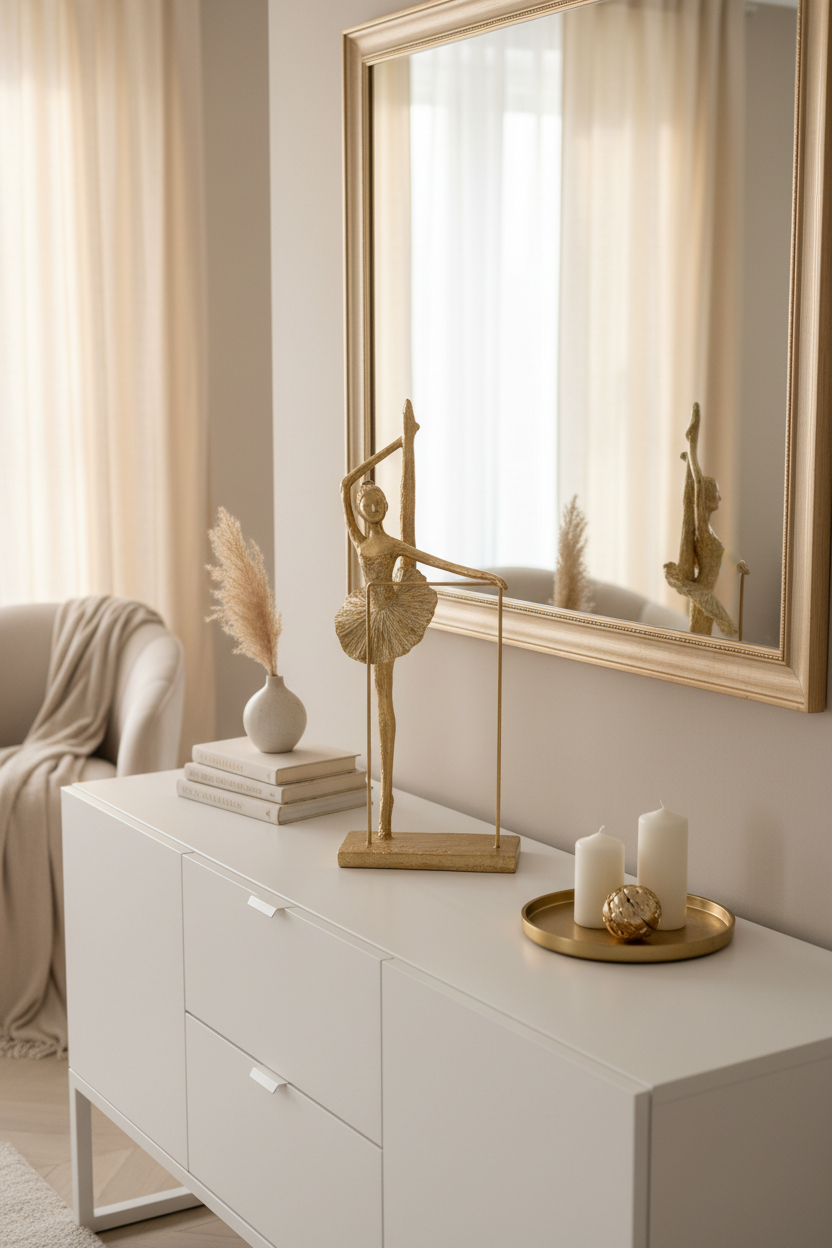 Escultura de bailarina - vista próxima