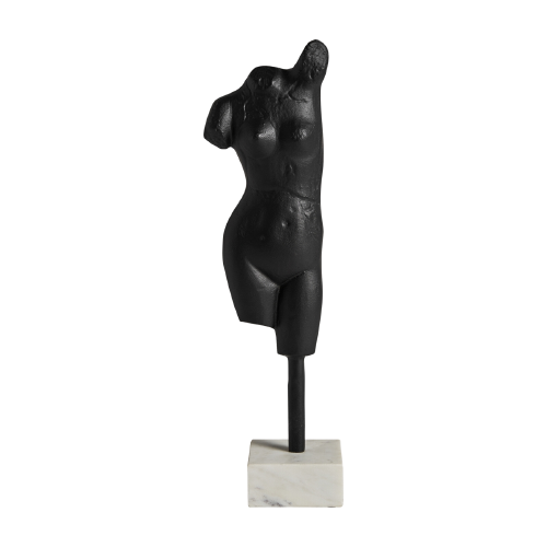 Escultura Messier corpo mulher preto e mármore