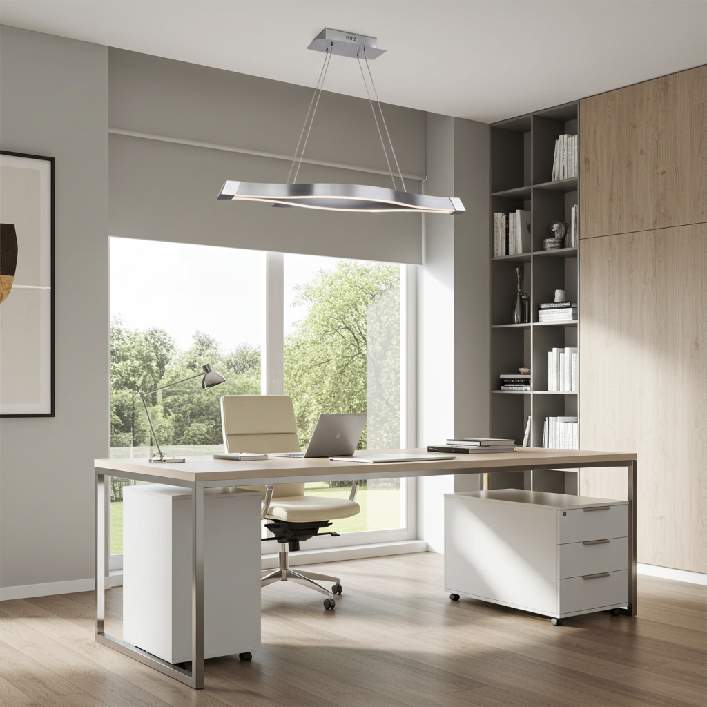 Candeeiro teto Lines prateado