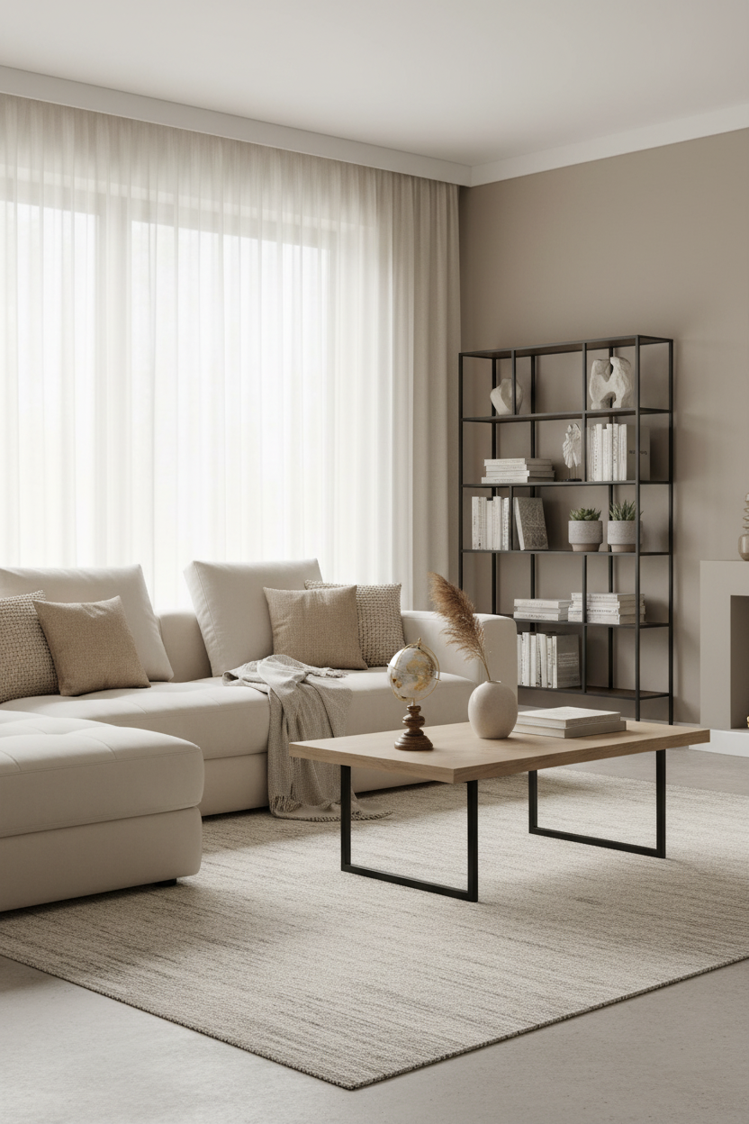 Globo decorativo 28cm em sala moderna