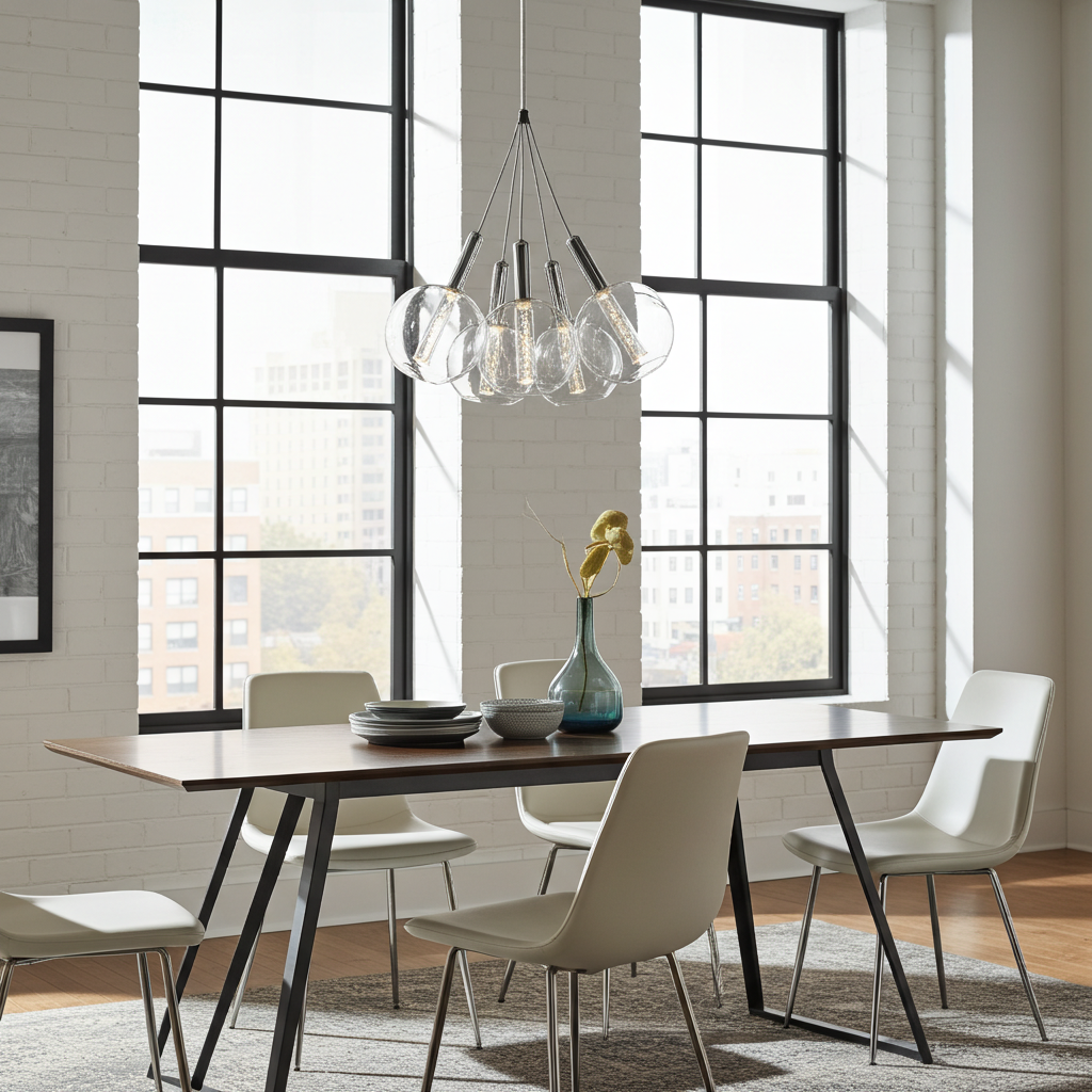 Candeeiro teto Eire cromado