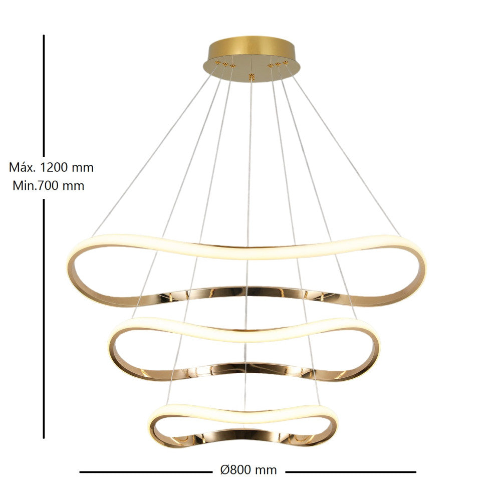 Candeeiro teto Naos Ø80cm