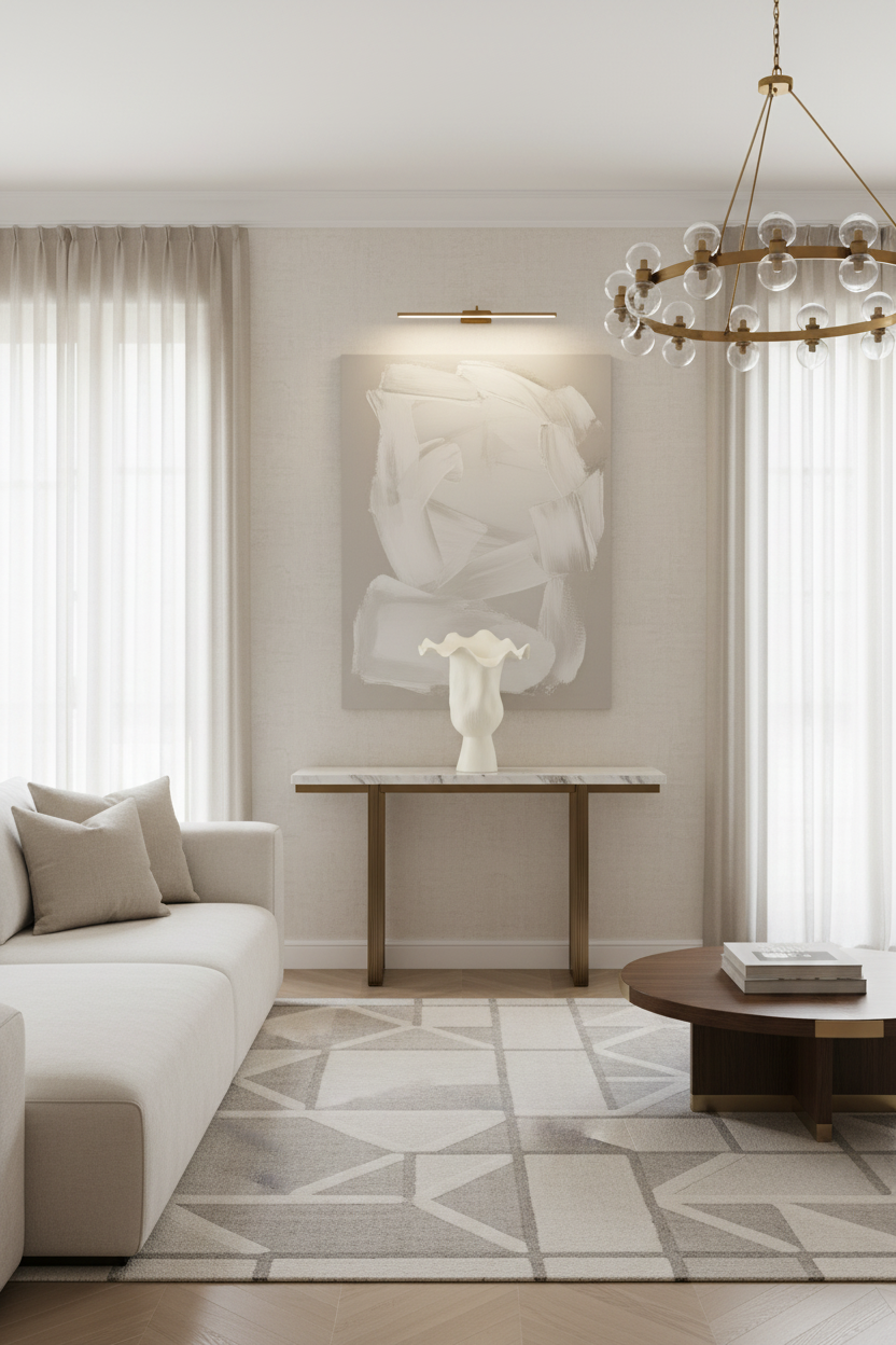 Jarra branca com bordas onduladas em ambiente elegante