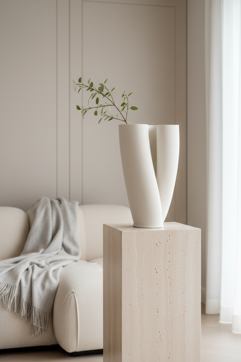 Jarra branca em close-up