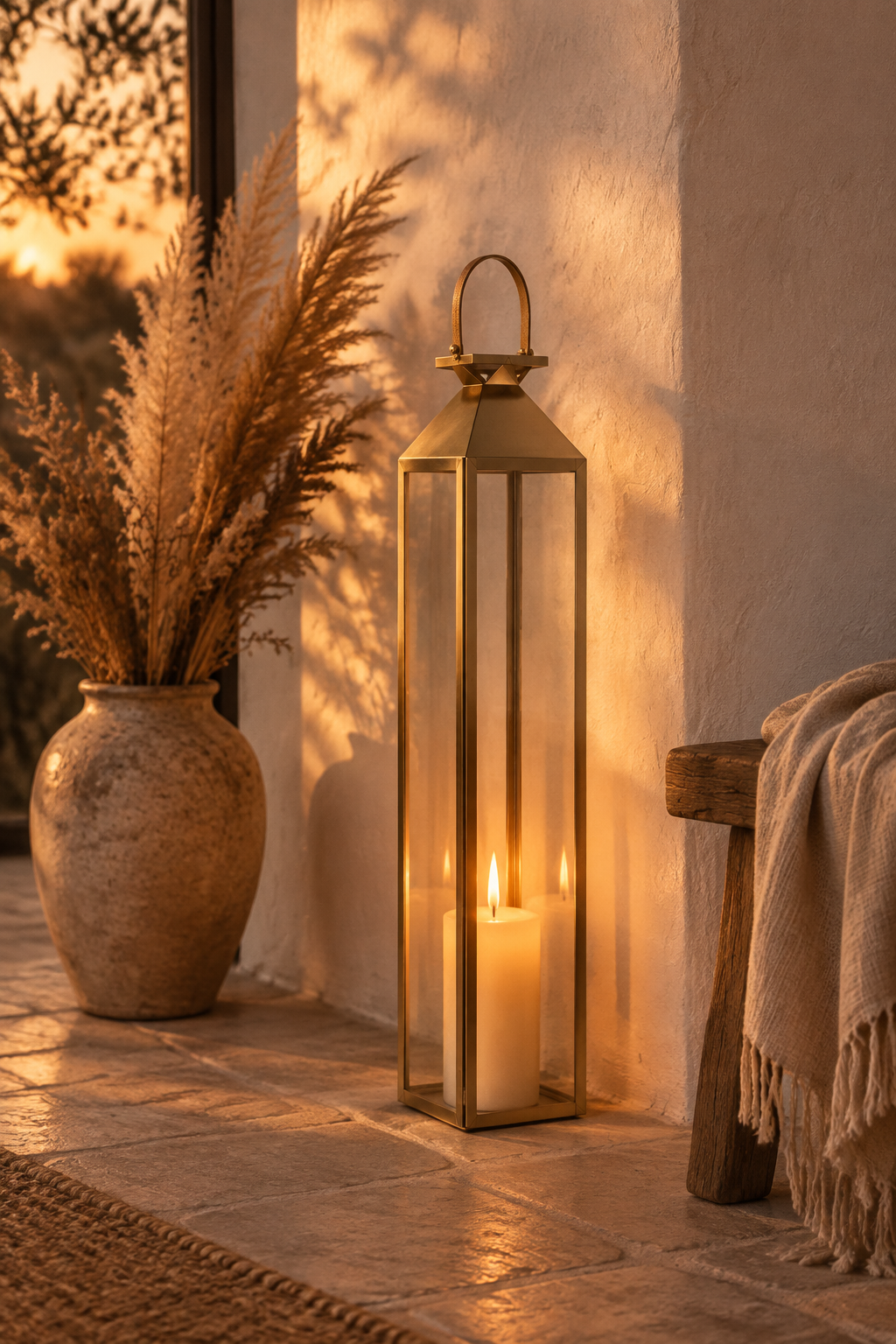 Lanterna Flickery Gold – ambiente lifestyle