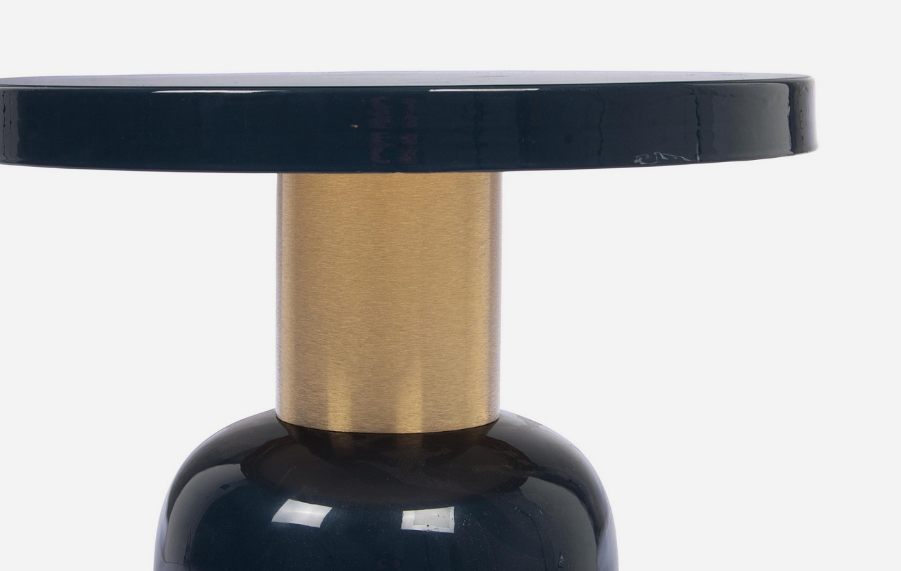 Mesa de Apoio Nalima azul escuro e dourado