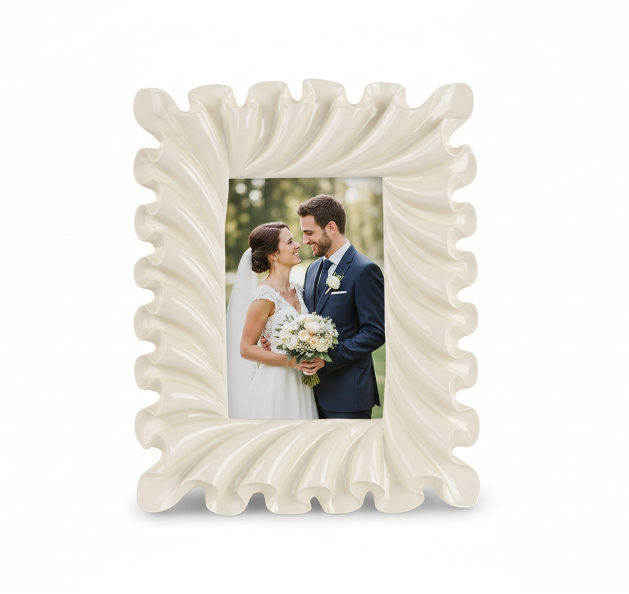 Moldura com foto de casamento