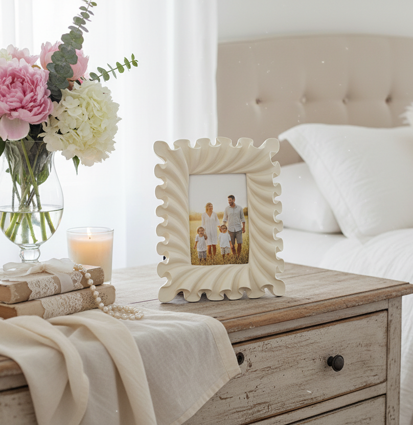 Moldura em cómoda de quarto