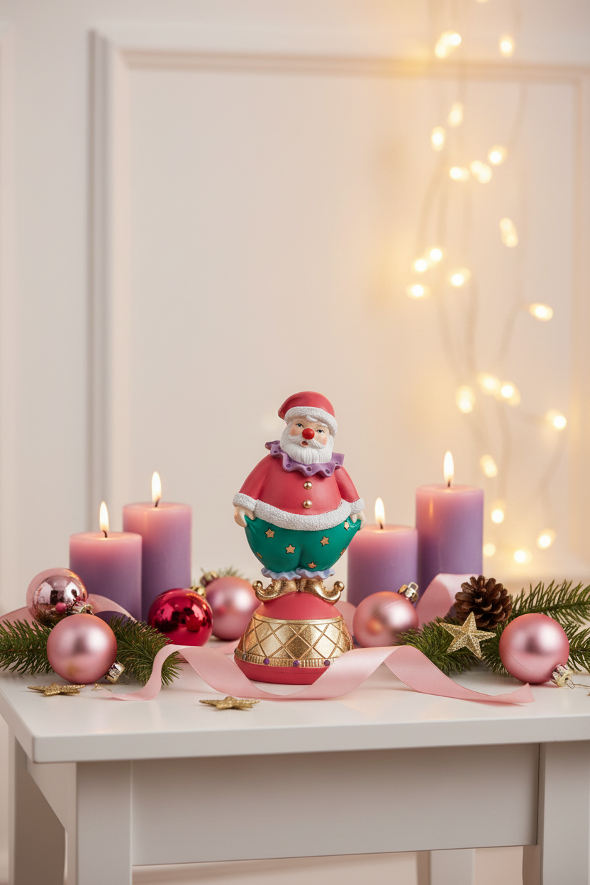 Pai Natal 26cm em ambiente decorativo