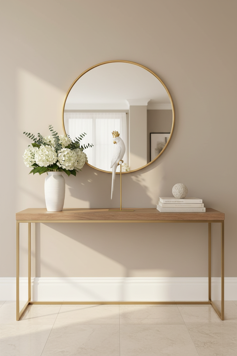 Papagaio em consola elegante