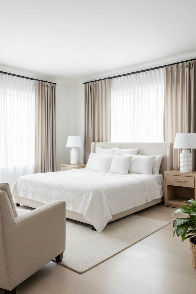 Par de candeeiros brancos 52cm - perspectiva diferente