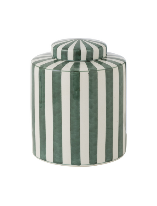 Pote Listra riscas branco e verde