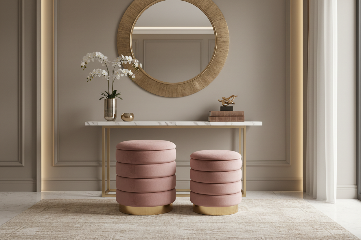 Pufes Darina na entrada