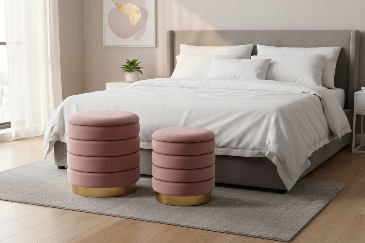 Pufes Darina no quarto