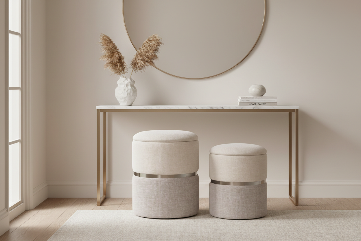 Pufes Radinka na entrada - versão compacta