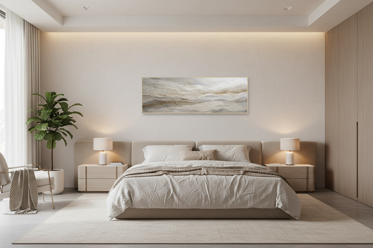 Quadro em ambiente de quarto