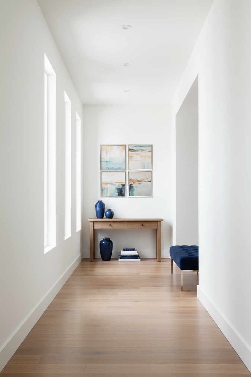 Quadros abstratos azuis, 4 uni.