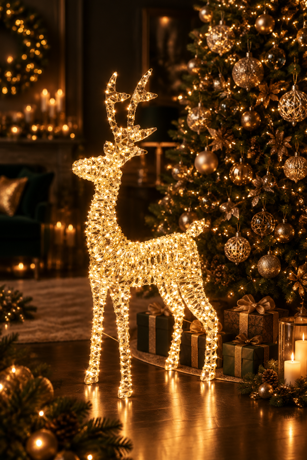 Rena MicroLED Ellary – ambiente árvore de Natal