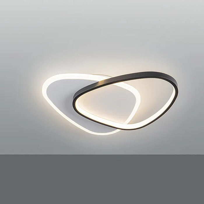 Candeeiro teto plafon Romo branco e preto