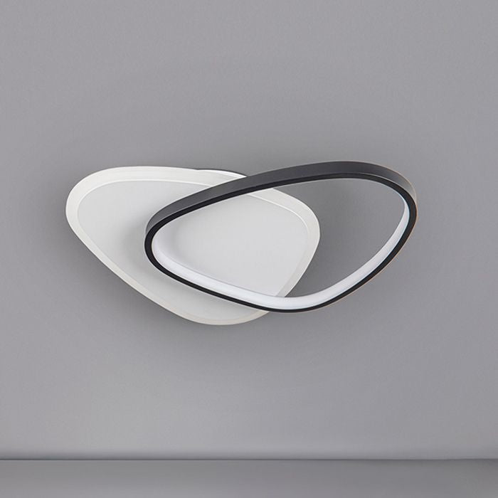 Candeeiro teto plafon Romo branco e preto