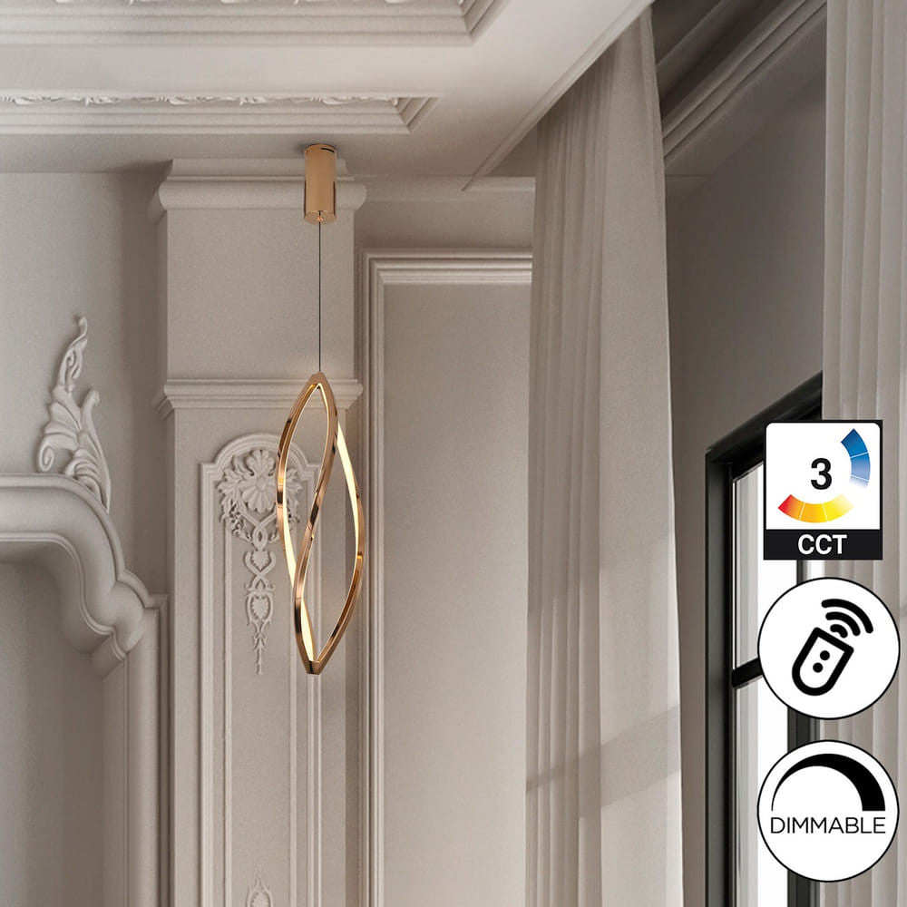 Candeeiro teto Adele dourado