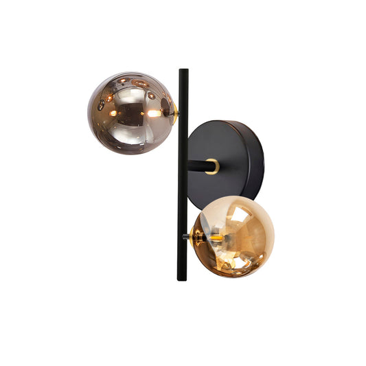 Candeeiro de parede Dark 2L preto âmbar