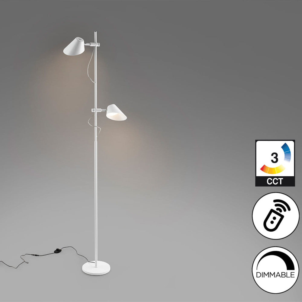 Candeeiro de pé Esino branco c/ comando