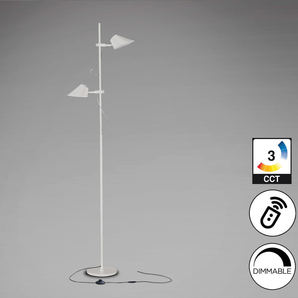 Candeeiro de pé Esino branco c/ comando