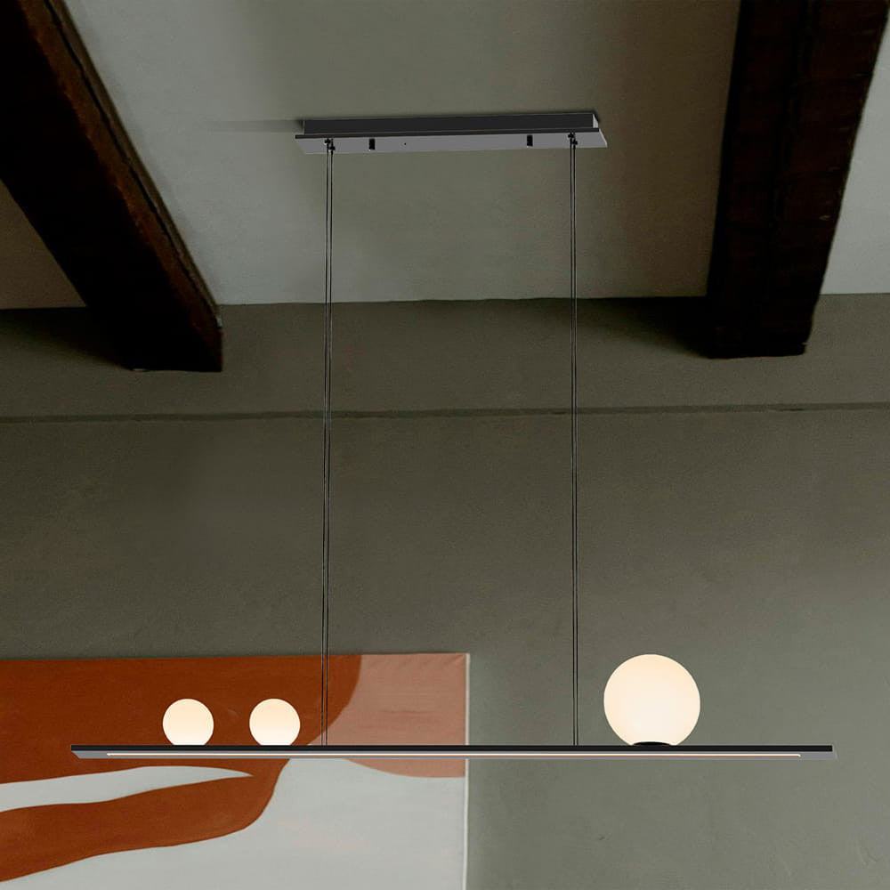 Candeeiro Teto Mila preto 3L