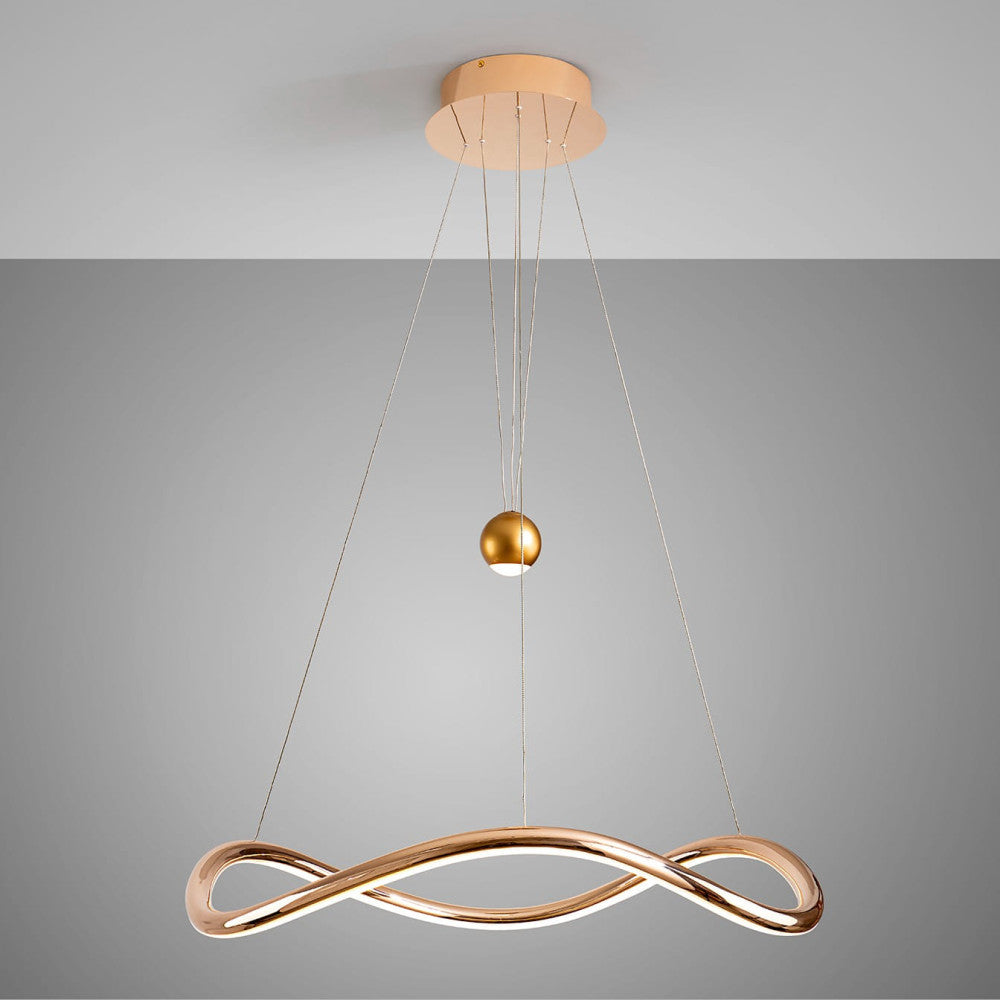 Candeeiro teto Romina ø78 cmdourado