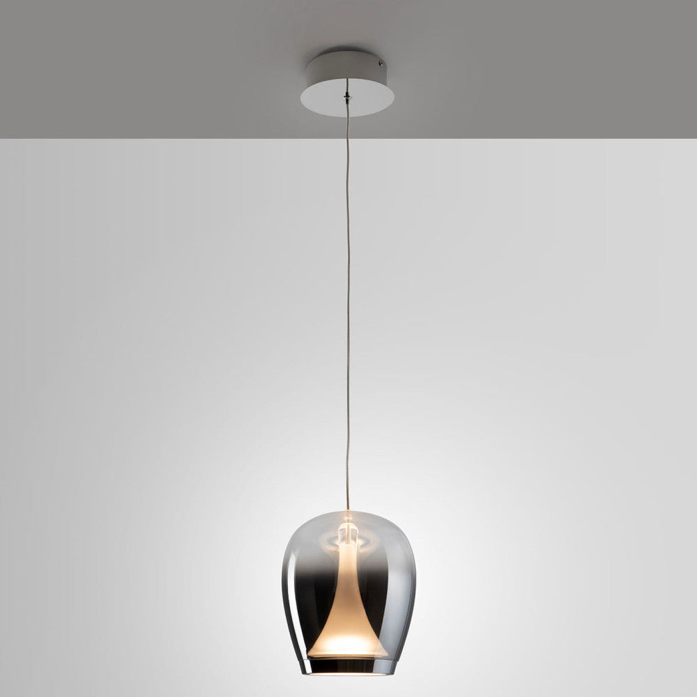 Candeeiro de teto Suspiro 180 Cromado Fumado