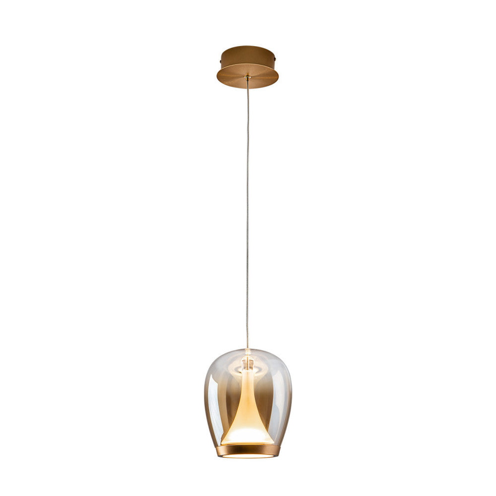 Candeeiro de teto Suspiro 180 Dourado Âmbar