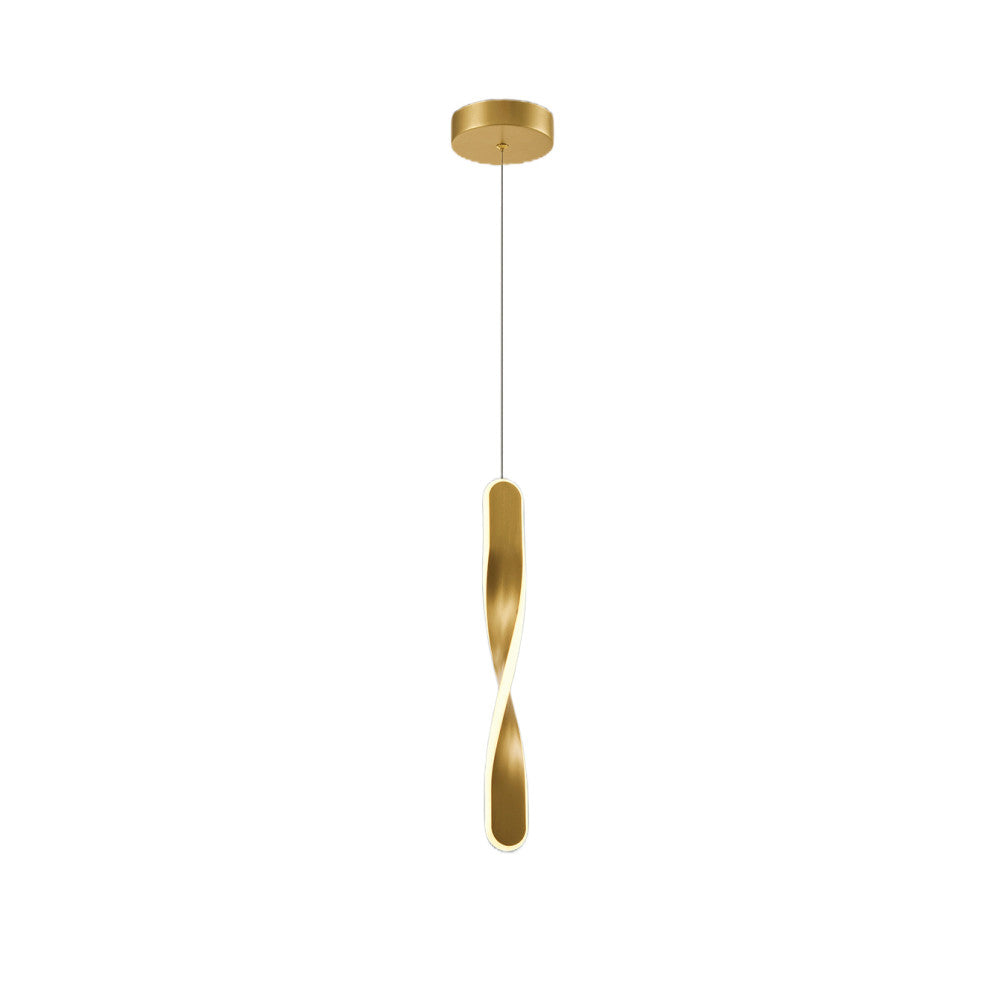 Candeeiro de Teto Twist dourado