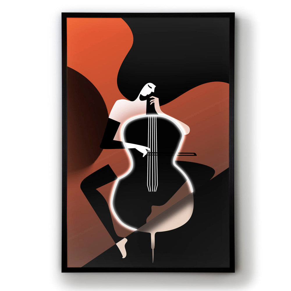 Quadro VIOLONCHELO com Luz LED 80x120 cm