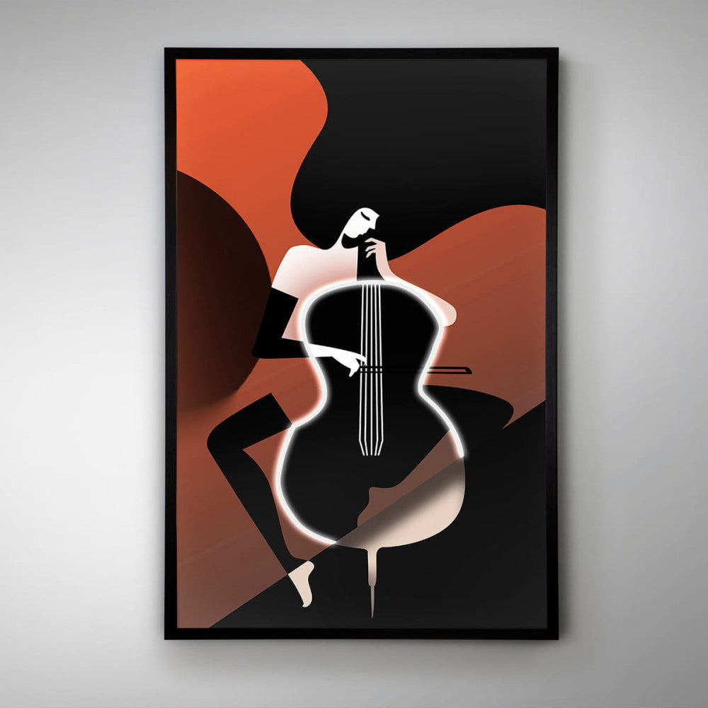 Quadro VIOLONCHELO com Luz LED 80x120 cm