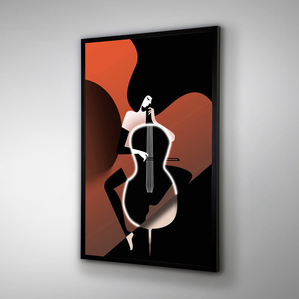 Quadro VIOLONCHELO com Luz LED 80x120 cm