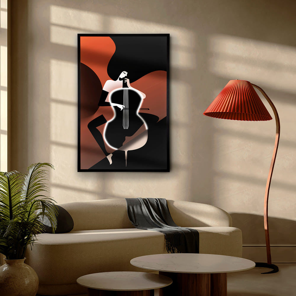 Quadro VIOLONCHELO com Luz LED 80x120 cm