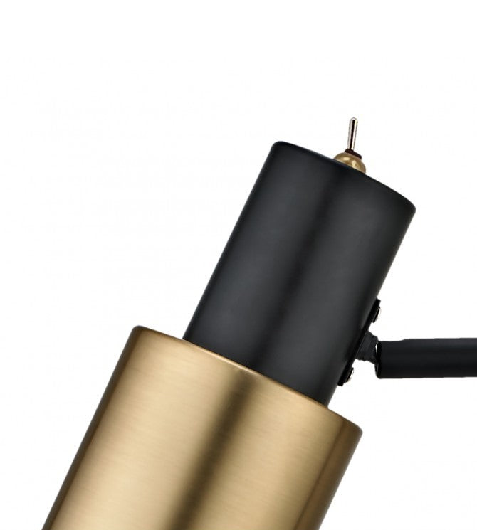 Candeeiro de secretária Maena preto e dourado