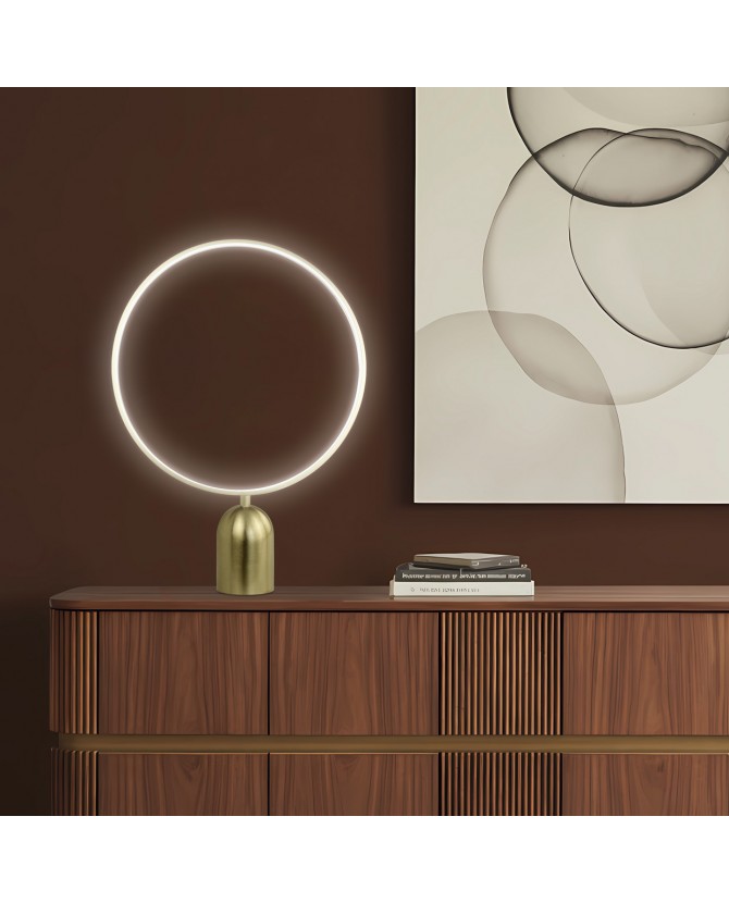 Candeeiro de mesa Halo dourado