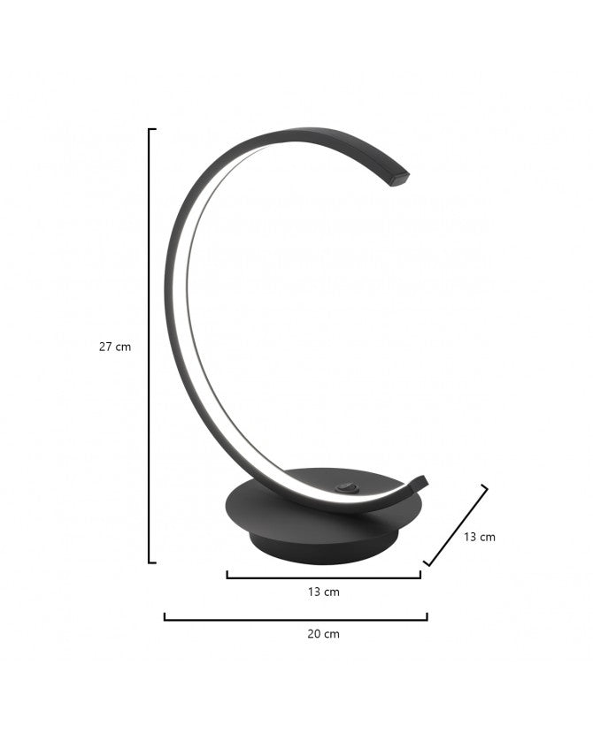 Candeeiro de mesa Uber preto