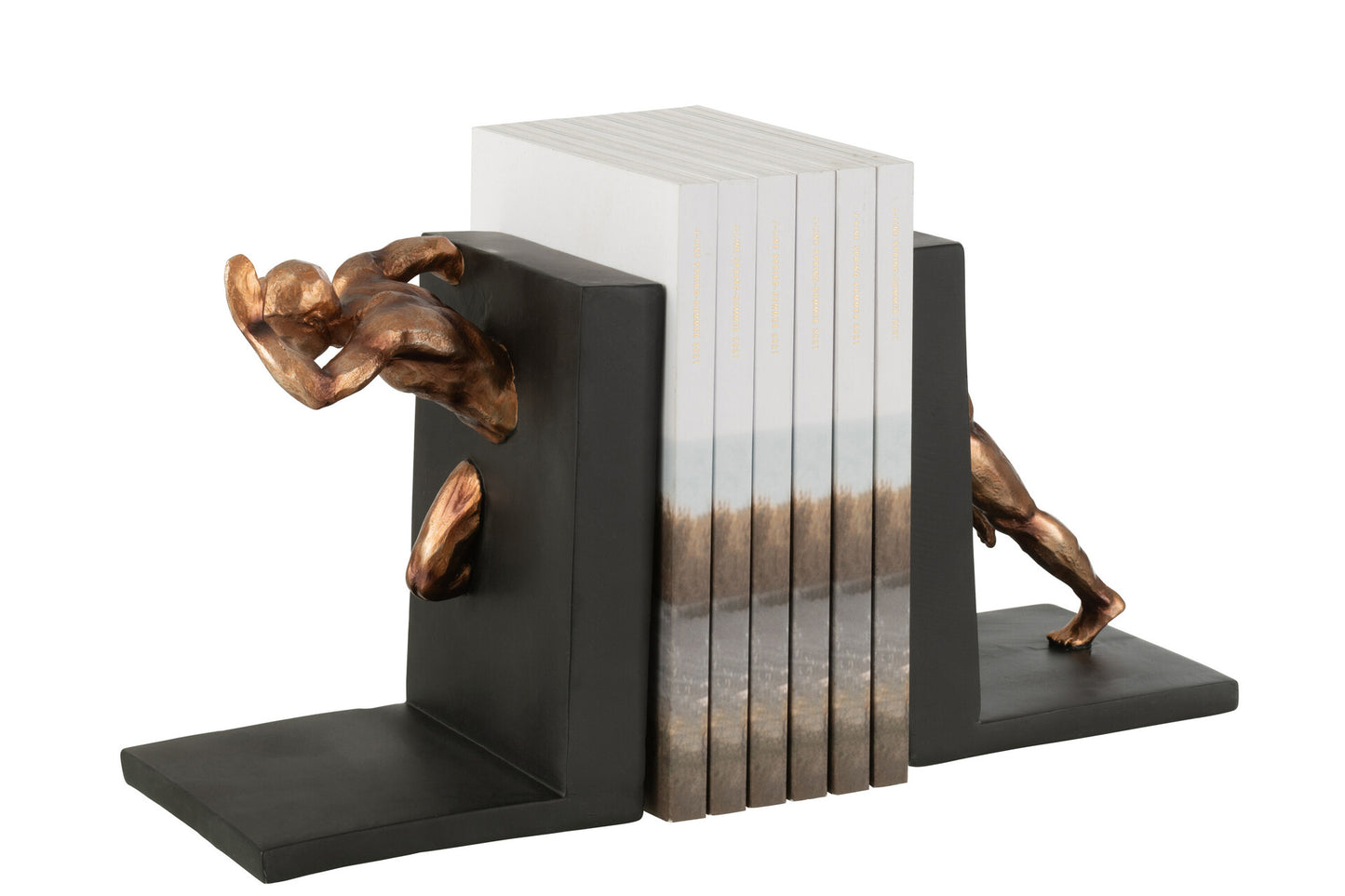 Suporte Livros Atleta bronze e preto