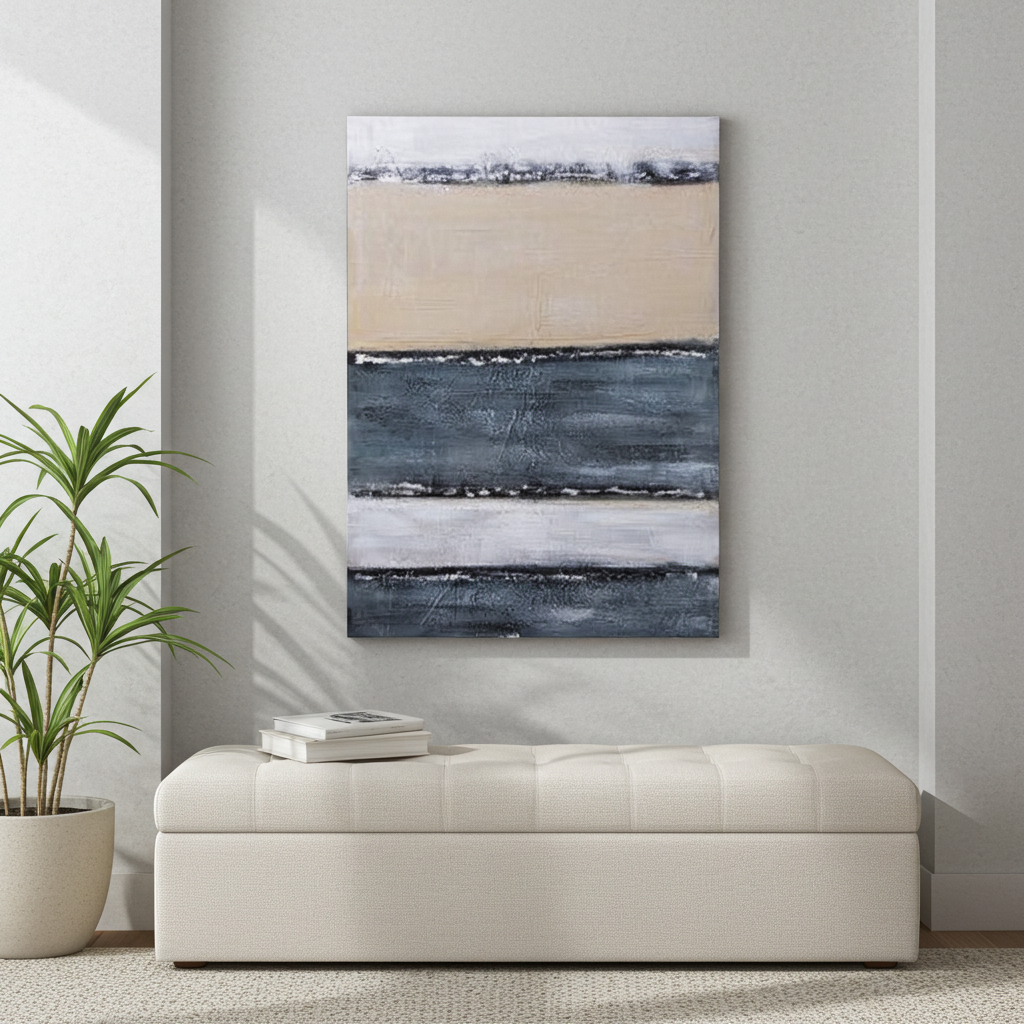 Quadro Abstrato azul 120x80 cm