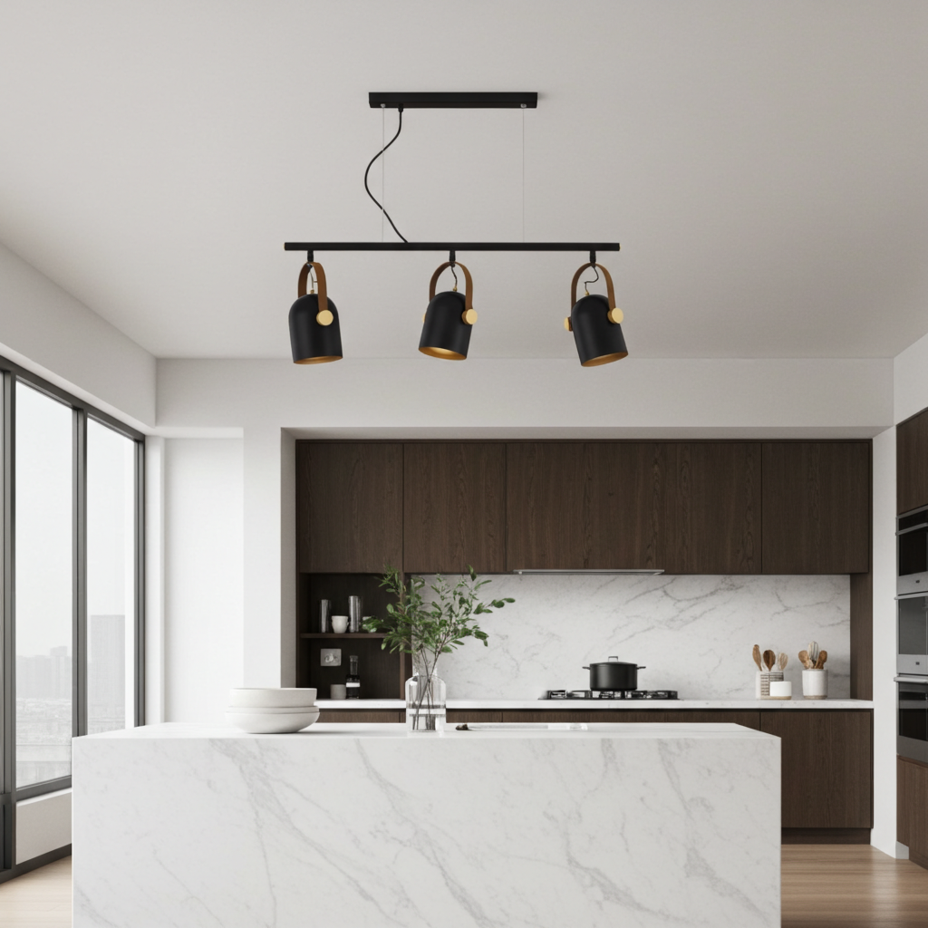 Candeeiro teto Adame preto 3L